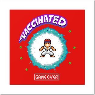 Vaccinated 8 Bit Posters and Art